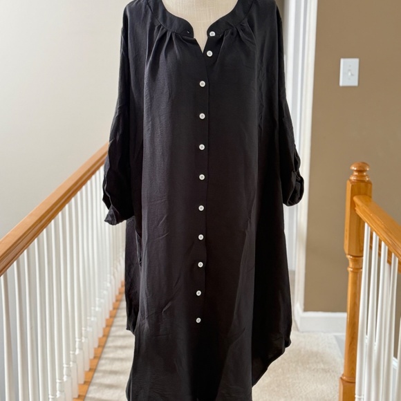 Women's Plus Dress, Button Down, Adjustable Sleeves, Size 5X - Picture 11 of 11